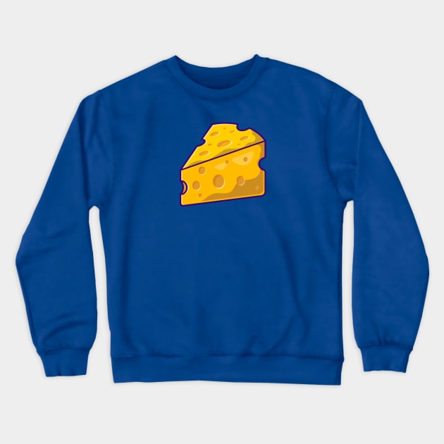 Cheese Cartoon Illustration Crewneck Sweatshirt by Catalyst Labs